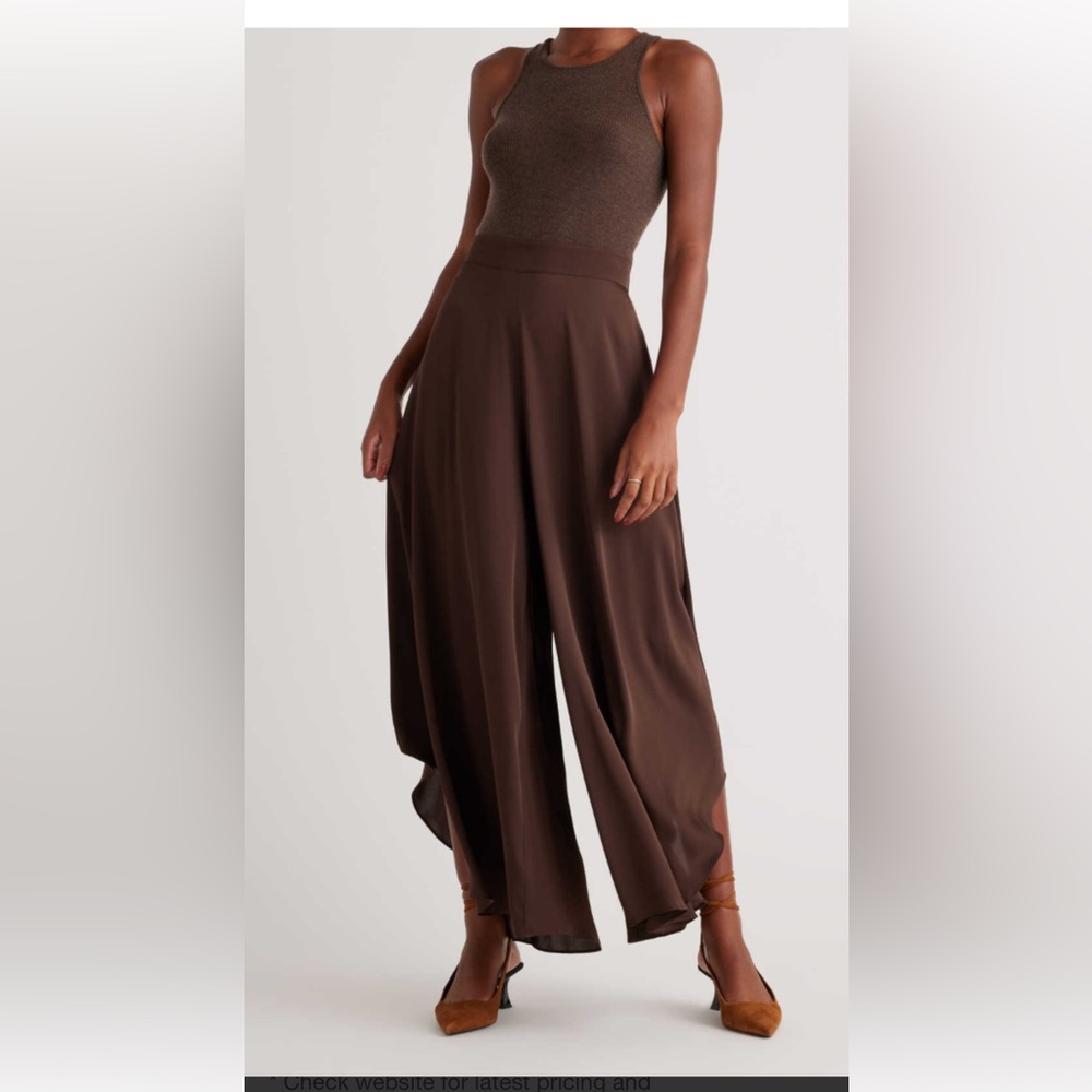 Quince Silk Palazzo pants - stretch waist